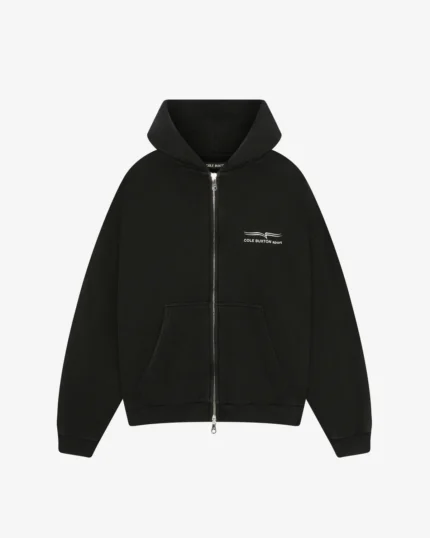 COLE BUXTON SPORT ZIPPED VINTAGE BLACK HOODIE