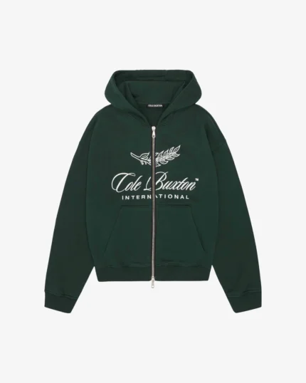Cole Buxton International Zipped Forest Green Hoodie