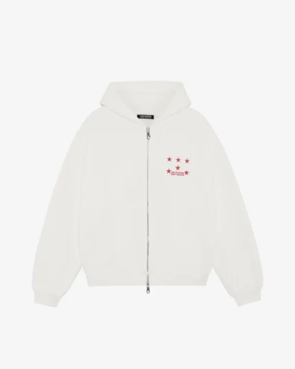 Cole Buxton Last Temptation White Zipped Hoodie