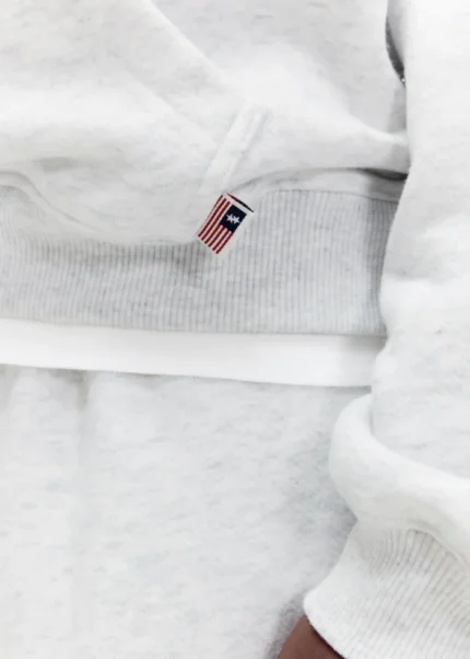 Cole Buxton Light Grey Marl Hoodie d