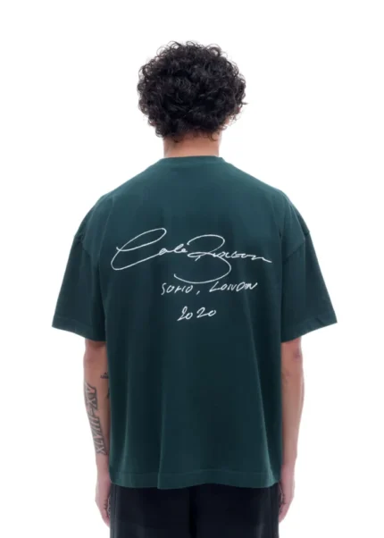 Cole Buxton Signature Forest Green T shirt g