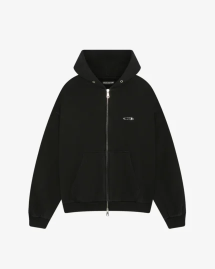 Cole Buxton Surf Zipped Vintage Black Hoodie
